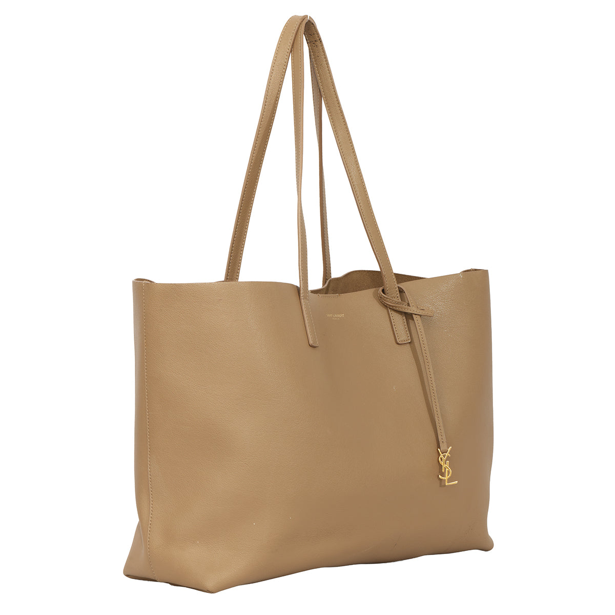 SAINT LAURENT BEIGE SHOPPING BEIGE TOTE BAG