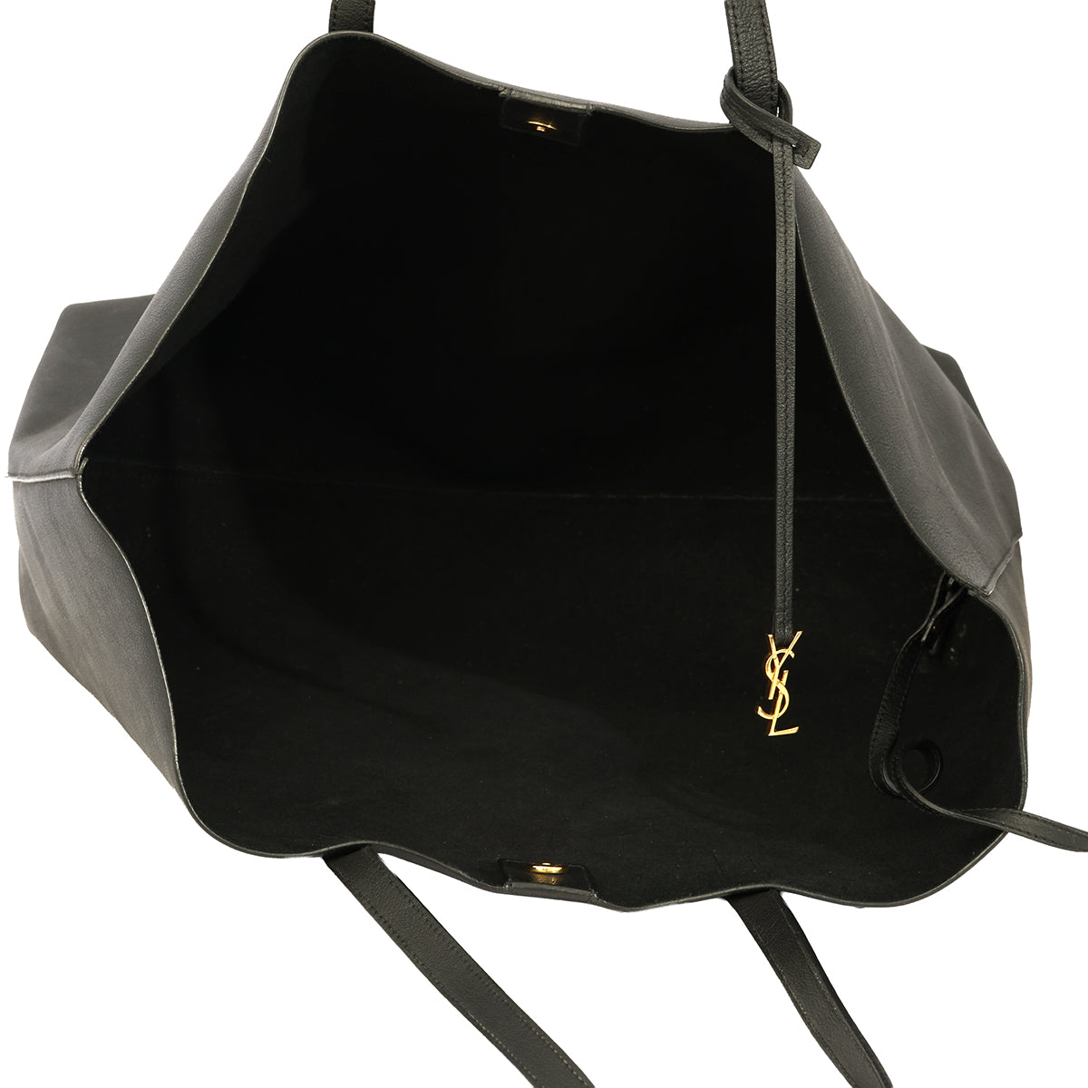 SAINT LAURENT BLACK SHOPPING BLACK TOTE BAG