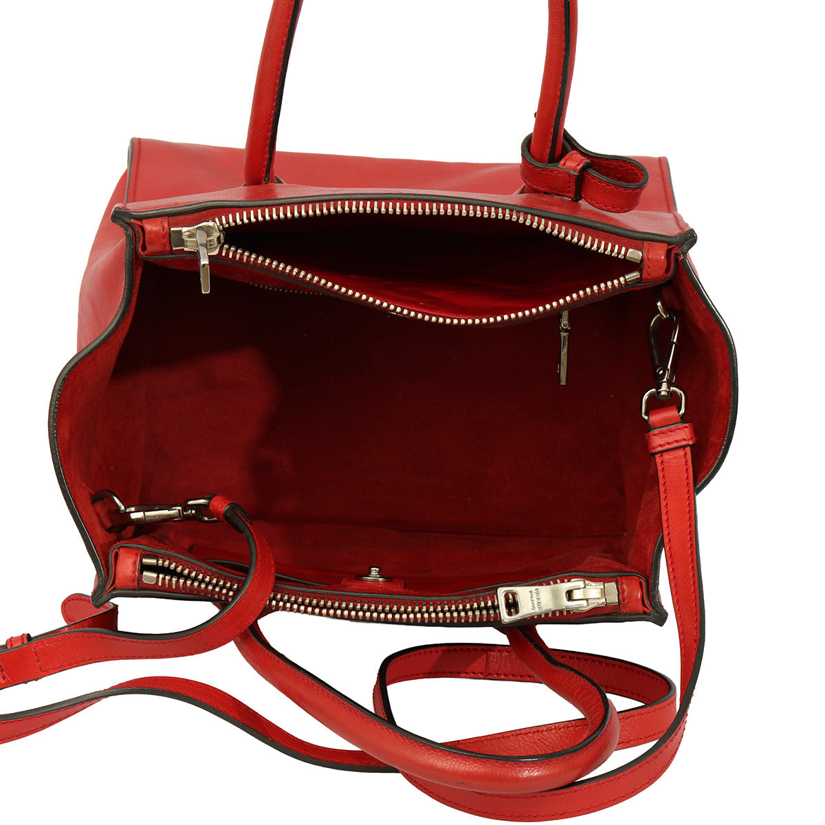 PRADA GLACE CALF TWIN POCKET DOUBLE ZIP TOTE BAG