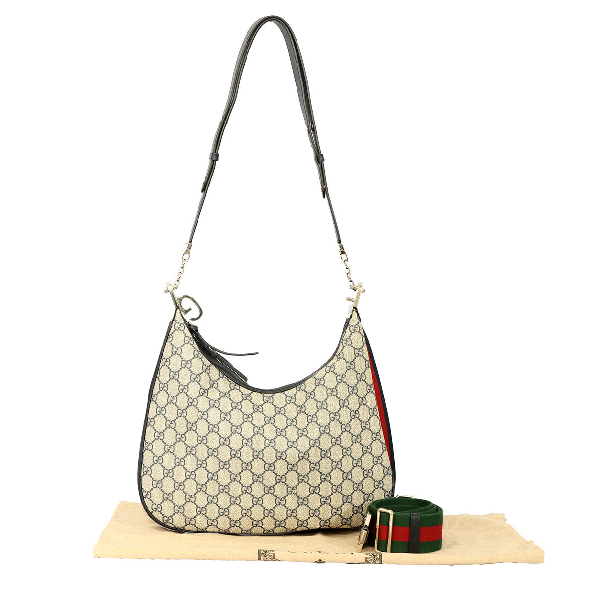GUCCI GG SUPREME ATTACHE MONOGRAM SLING