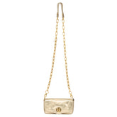 Tory Burch Metallic Gold Chain Clutch