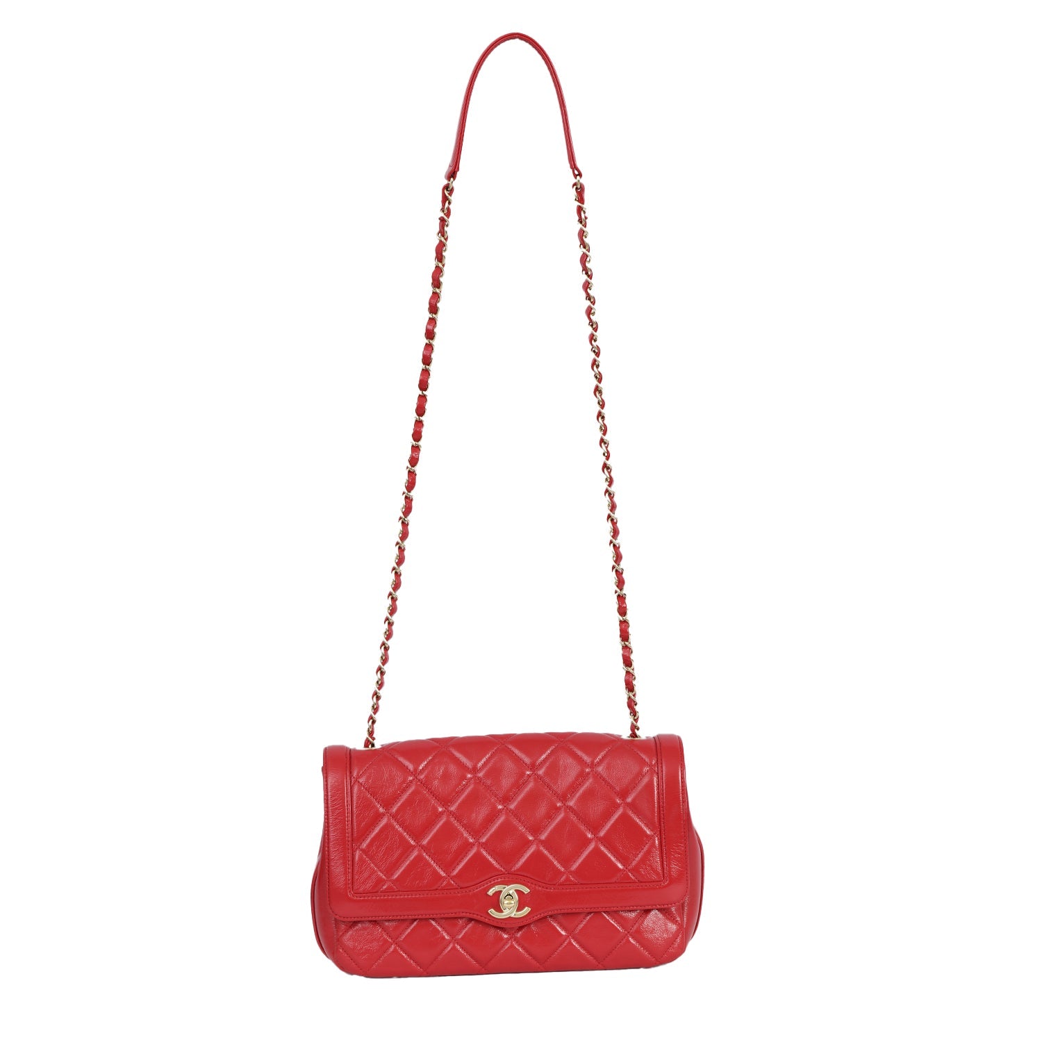 CHANEL RED HOLD THE LINE FLAP BAG