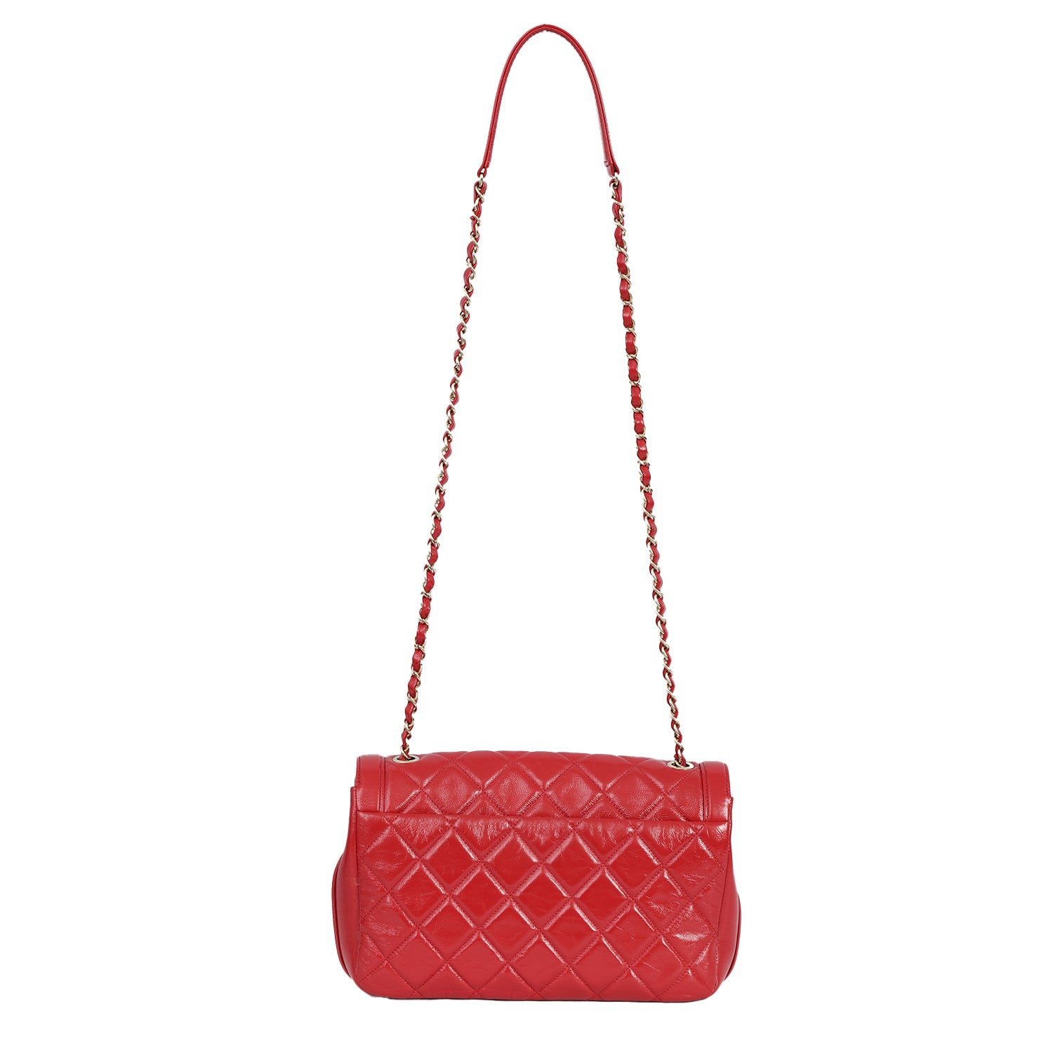 CHANEL RED HOLD THE LINE FLAP BAG