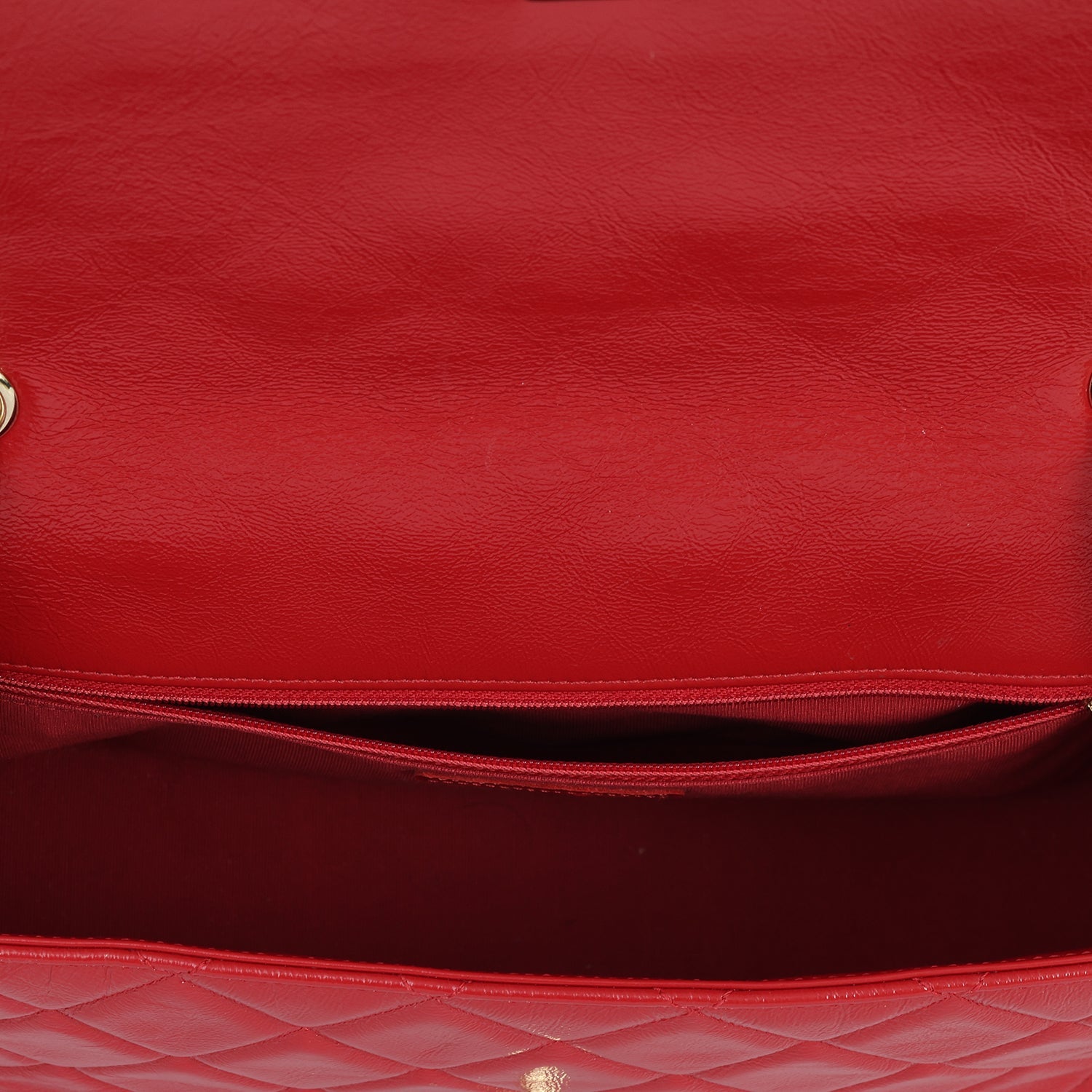 CHANEL RED HOLD THE LINE FLAP BAG