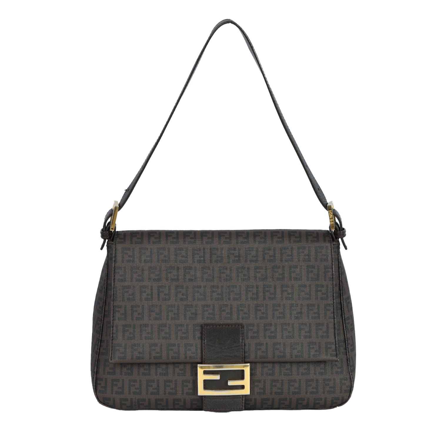 FENDI BROWN MONOGRAM ZUCCHINO SHOULDER BAG