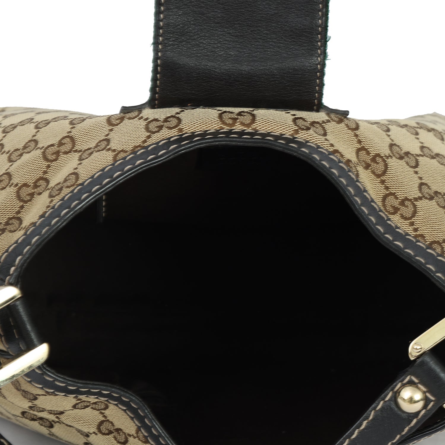 GUCCI GG CANVAS NEW WEB HOBO BAG