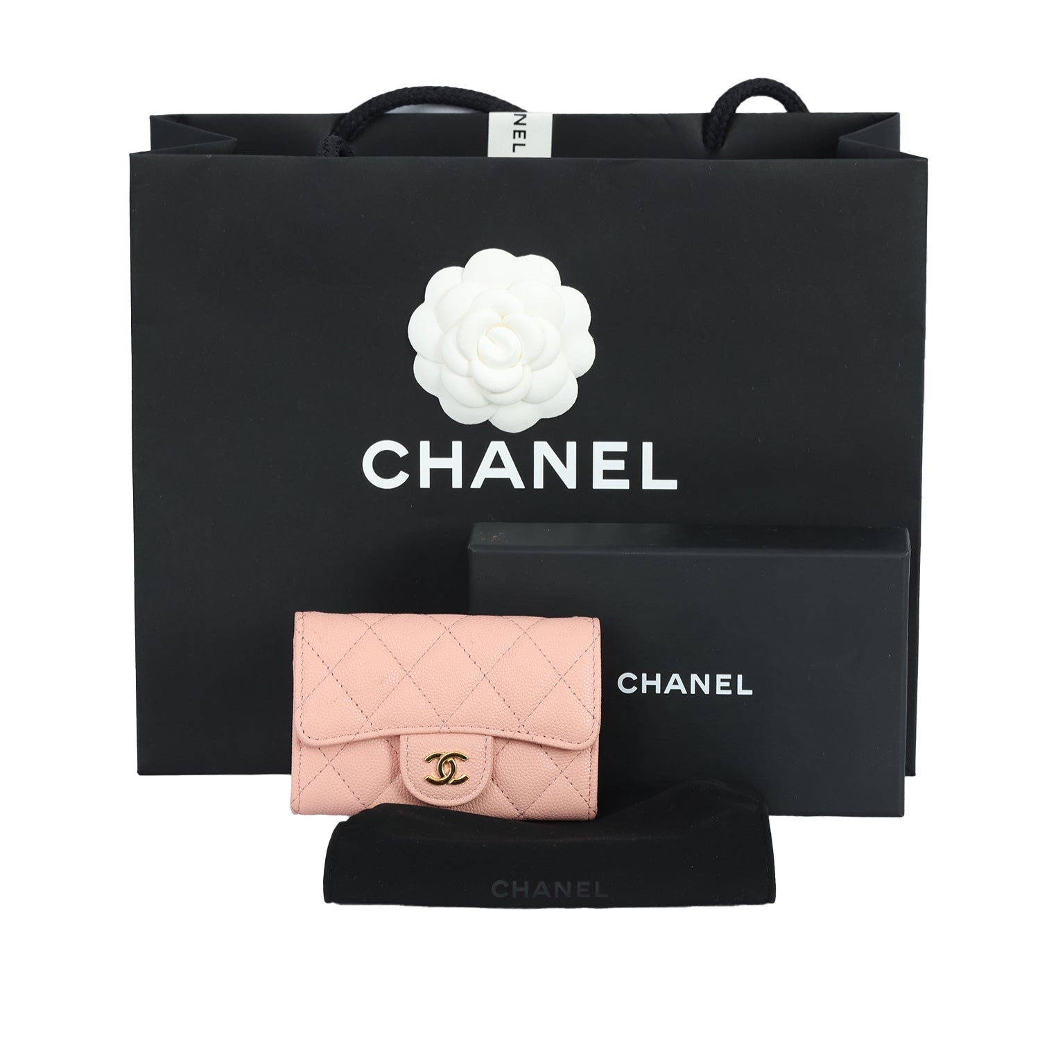 CHANEL CLASSIC QUILTED PINK WALLET