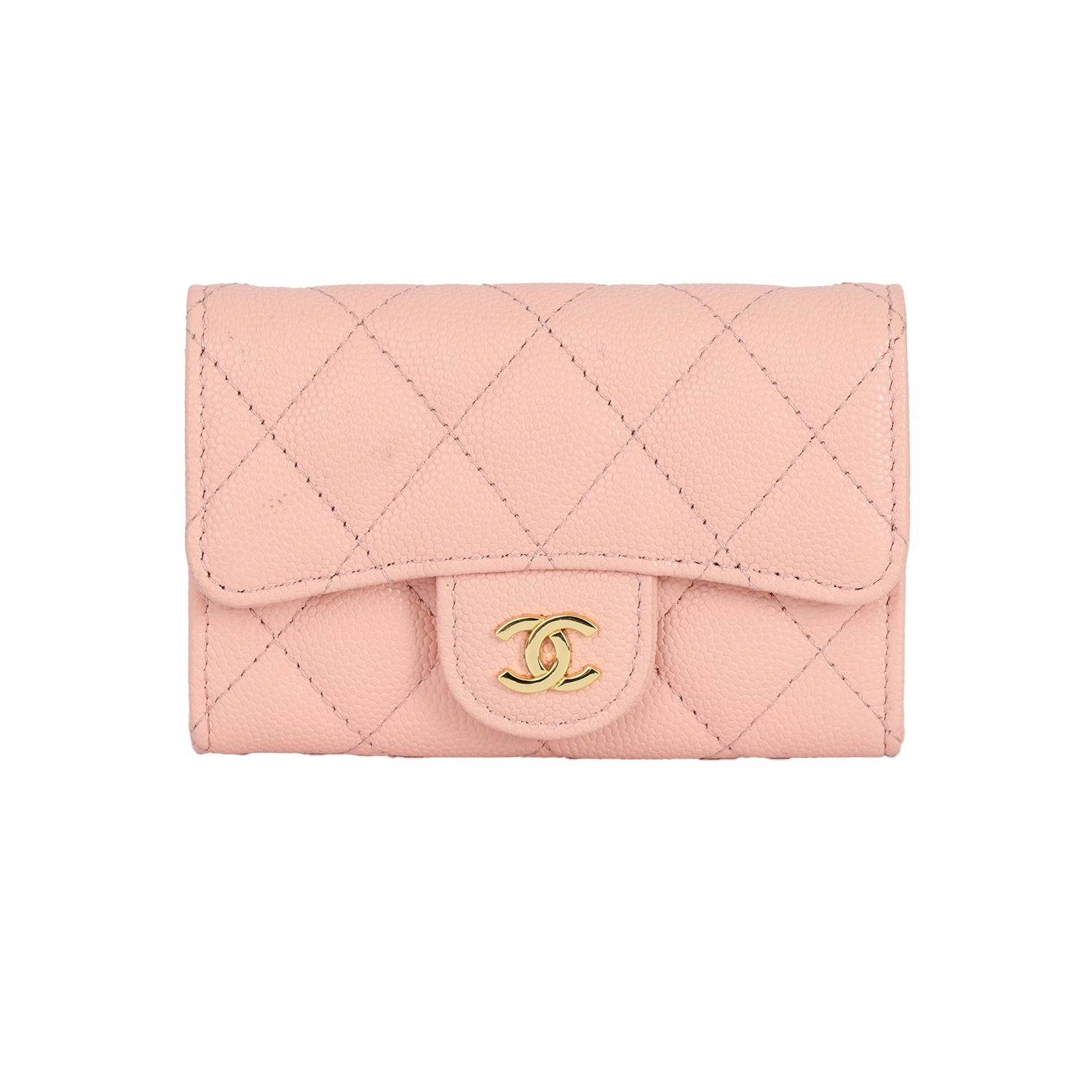 CHANEL CLASSIC QUILTED PINK WALLET