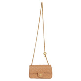 CHANEL BROWN PEARL CRUSH FLAP HANDBAG