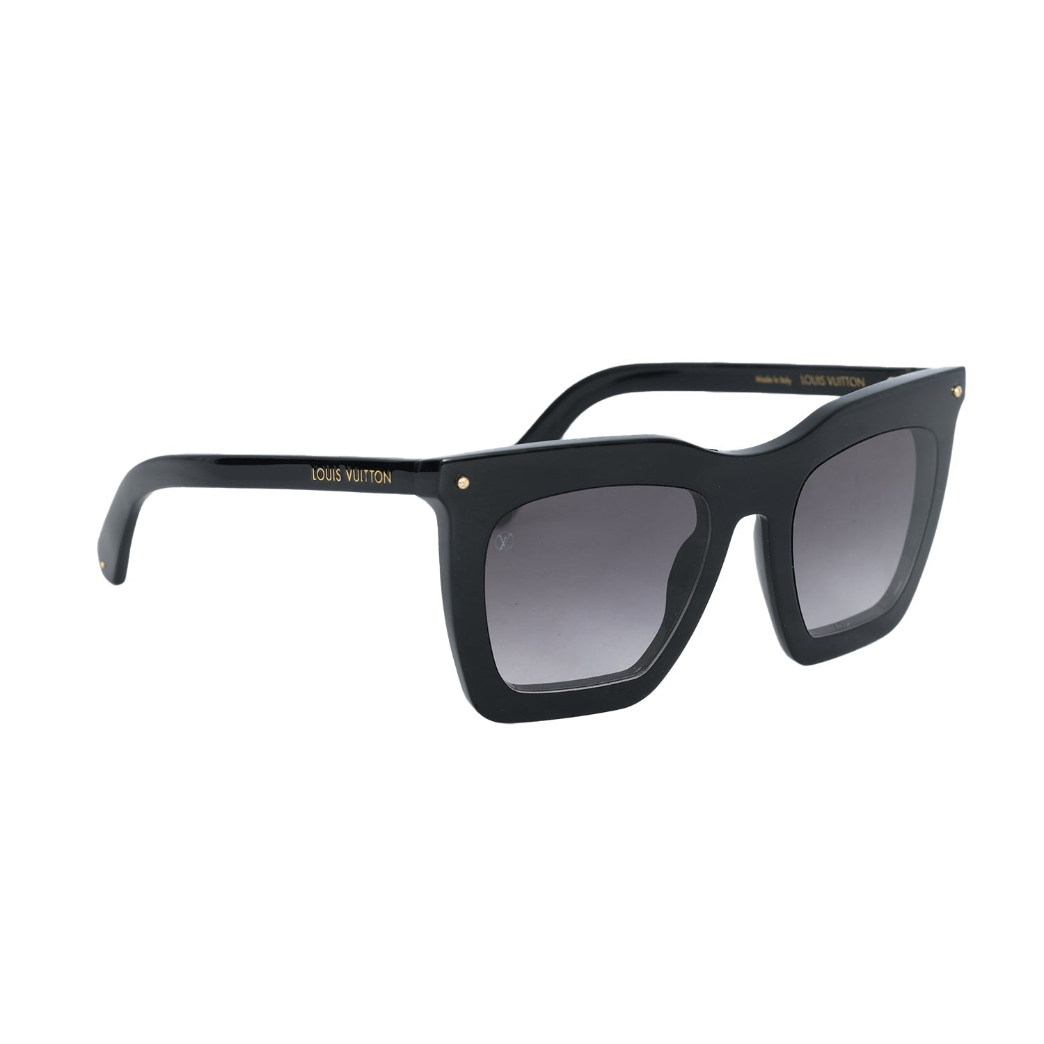 LOUIS VUITTON BLACK SQUARED SUNGLASSES