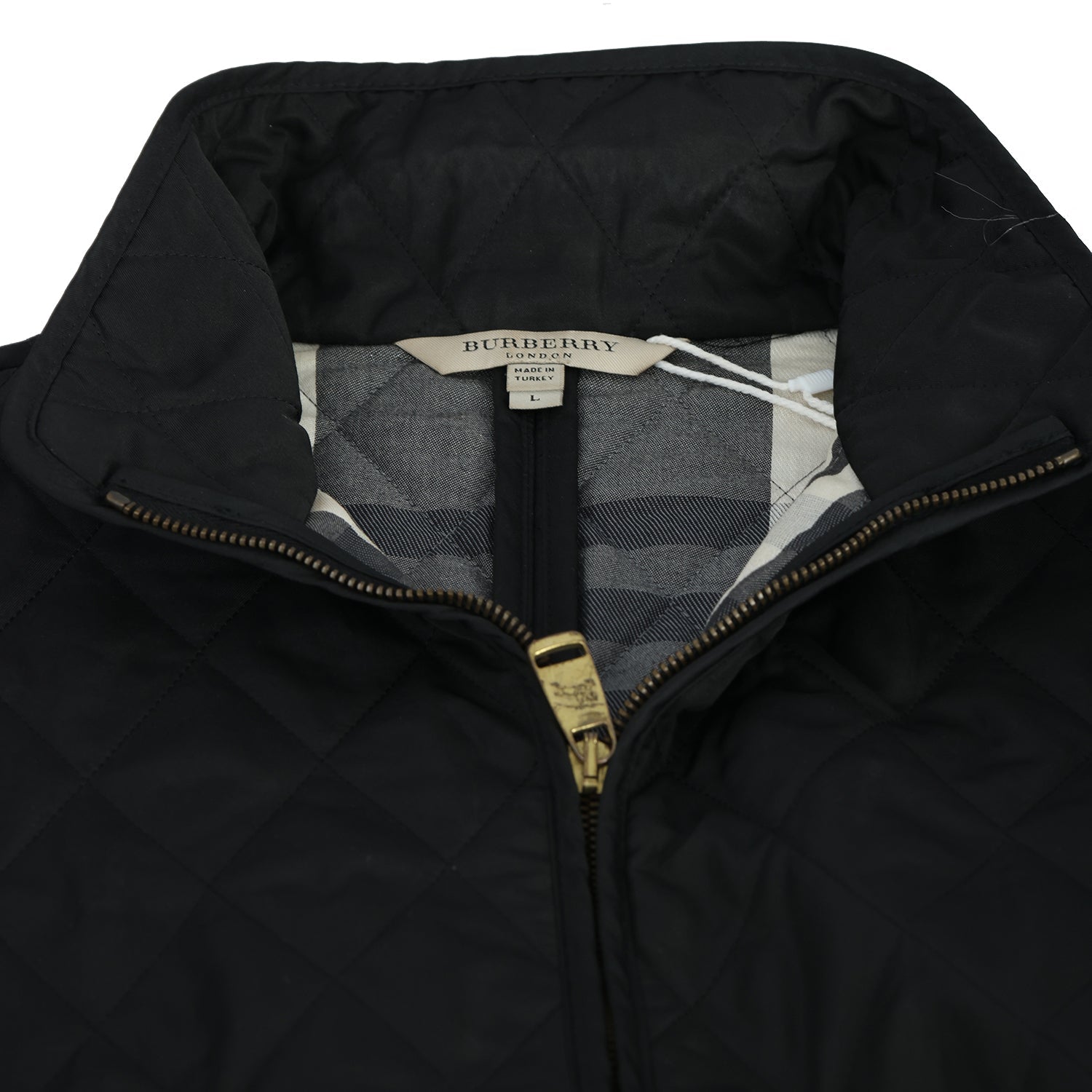 BURBERRY SIZE-S BLACK QUILTED JACKET
