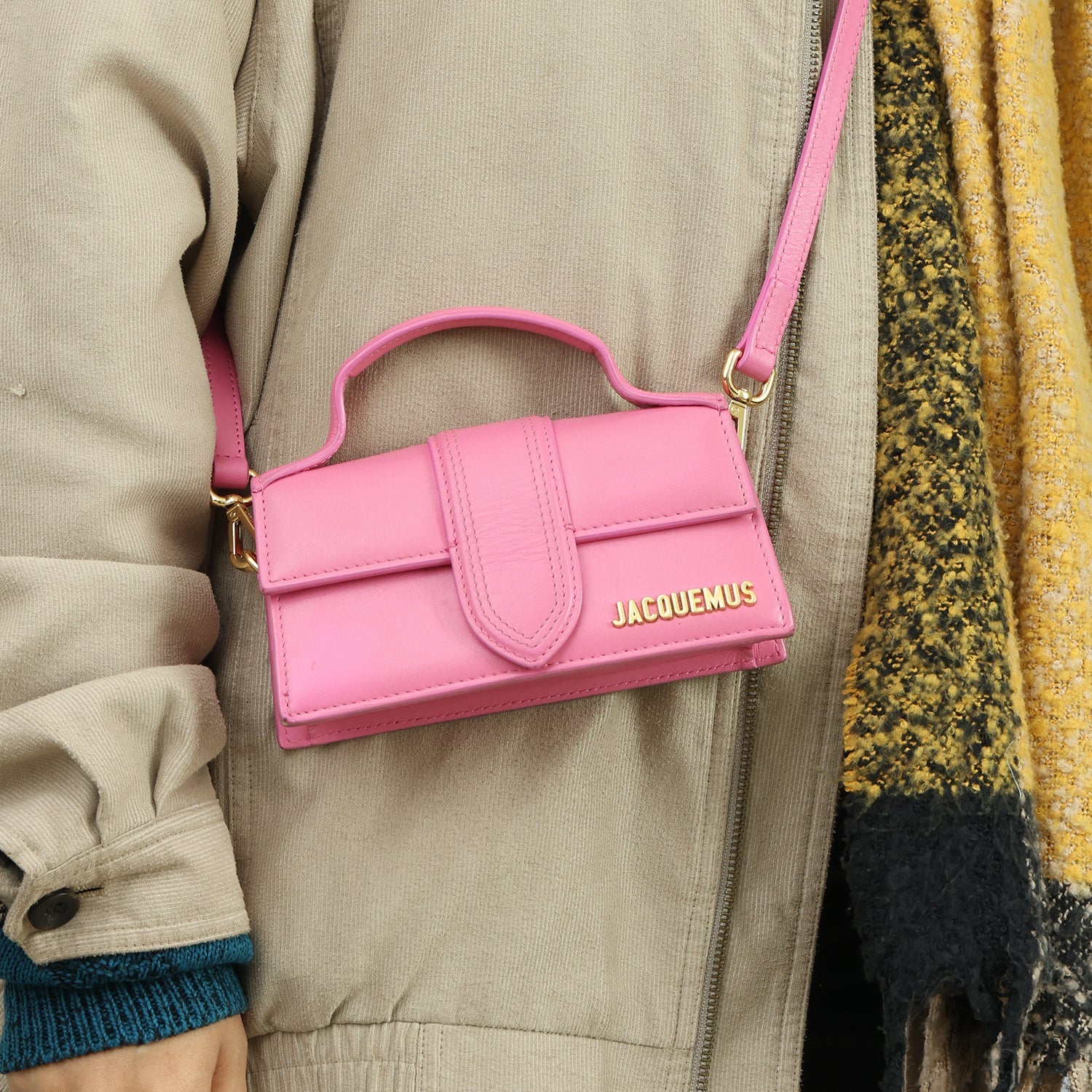 JACQUEMUS PINK LE GRAND BAMBINO SLING BAG