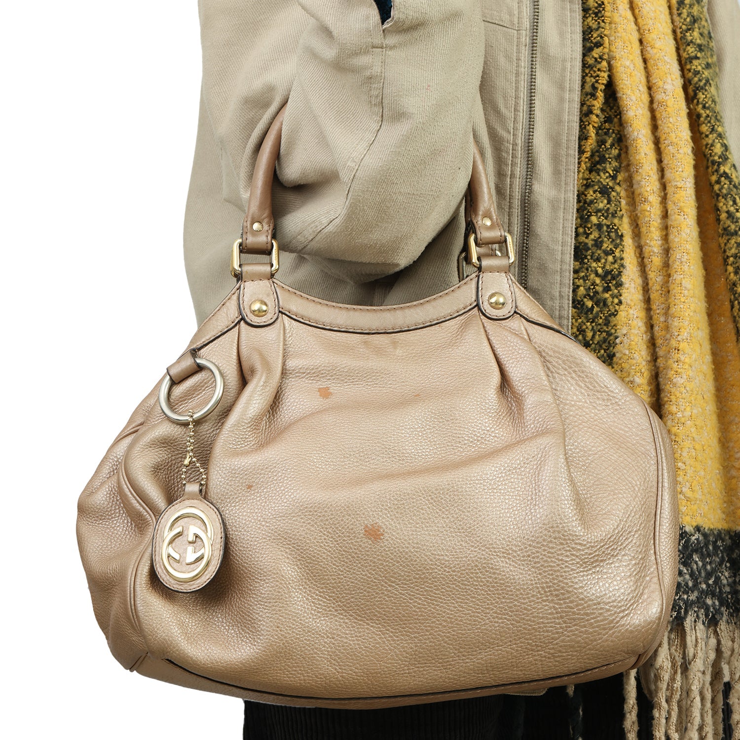 GUCCI METALLIC SUKEY SHOULDER BAG