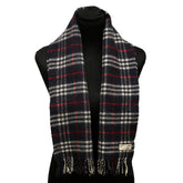 BURBERRY CASHMERE PLAID DESIGN VINTAGE SCARF