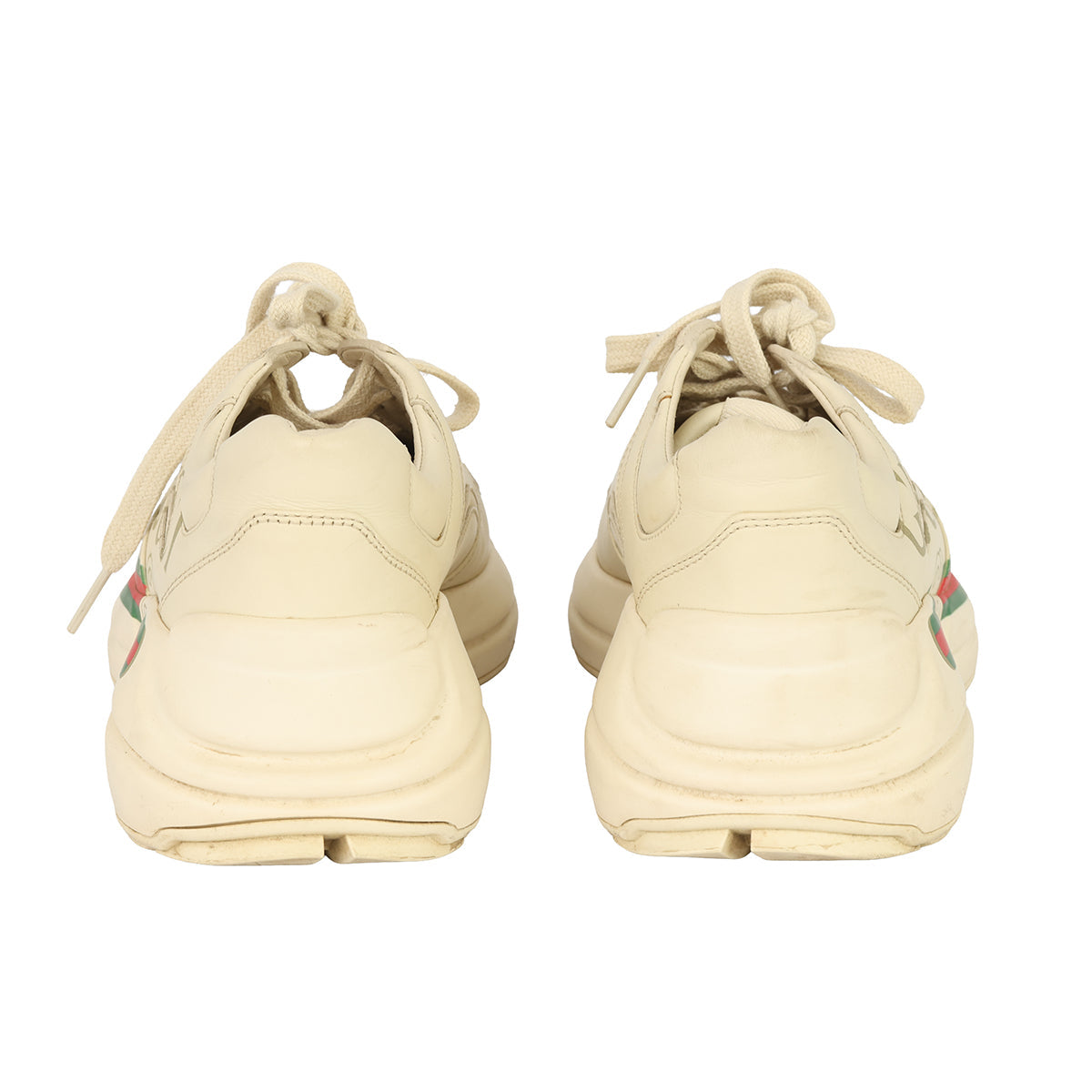 GUCCI EU-36.5 RHYTON LEATHER SNEAKERS