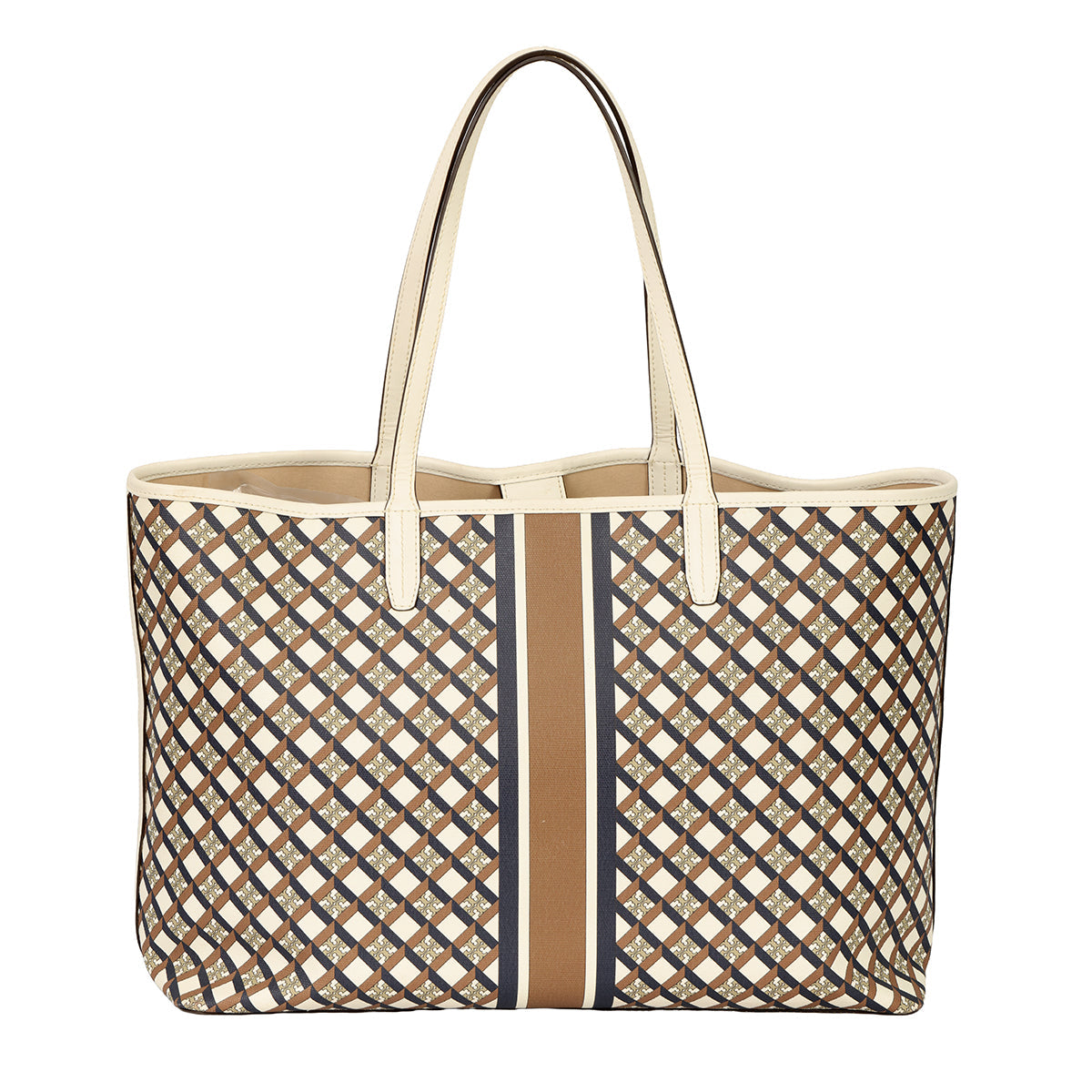 TORY BURCH GEO LOGO TOTE BAG