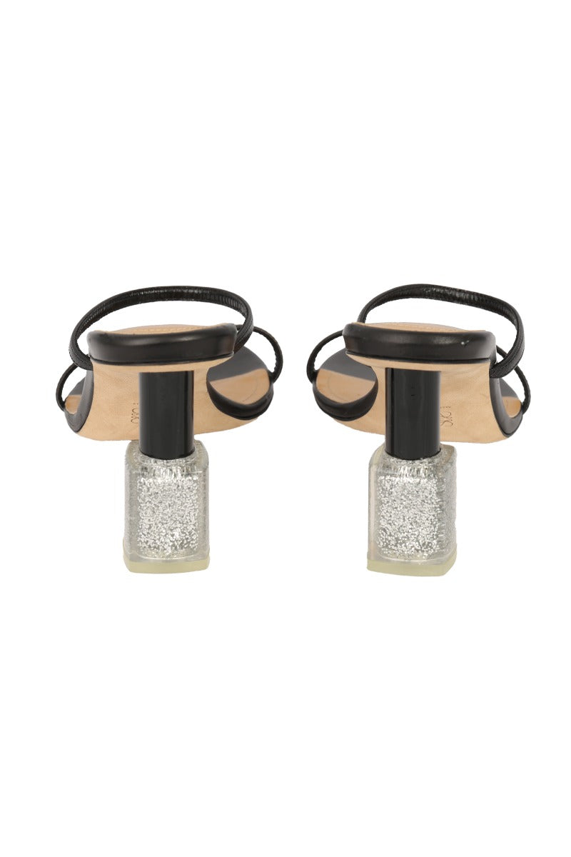 LOEWE NAIL POLISH SIZE EU 39 LEATHER MULES