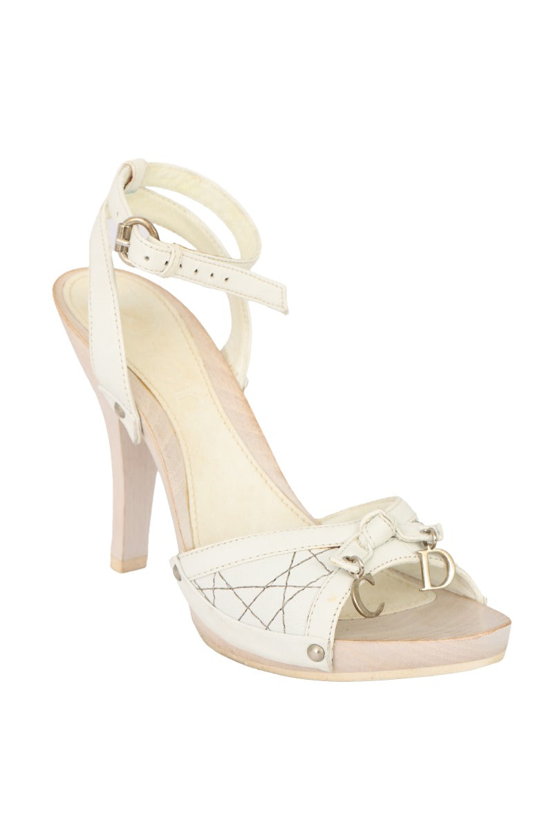 CHRISTIAN DIORSIZE EU 36 WHITE ACT SANDAL