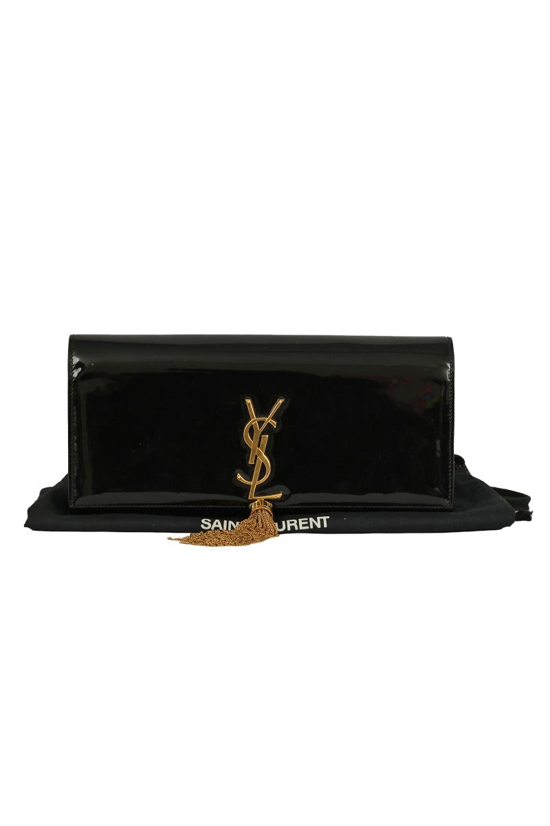 yves-saint-laurent-black-patent-leather-kate-tassel-clutch