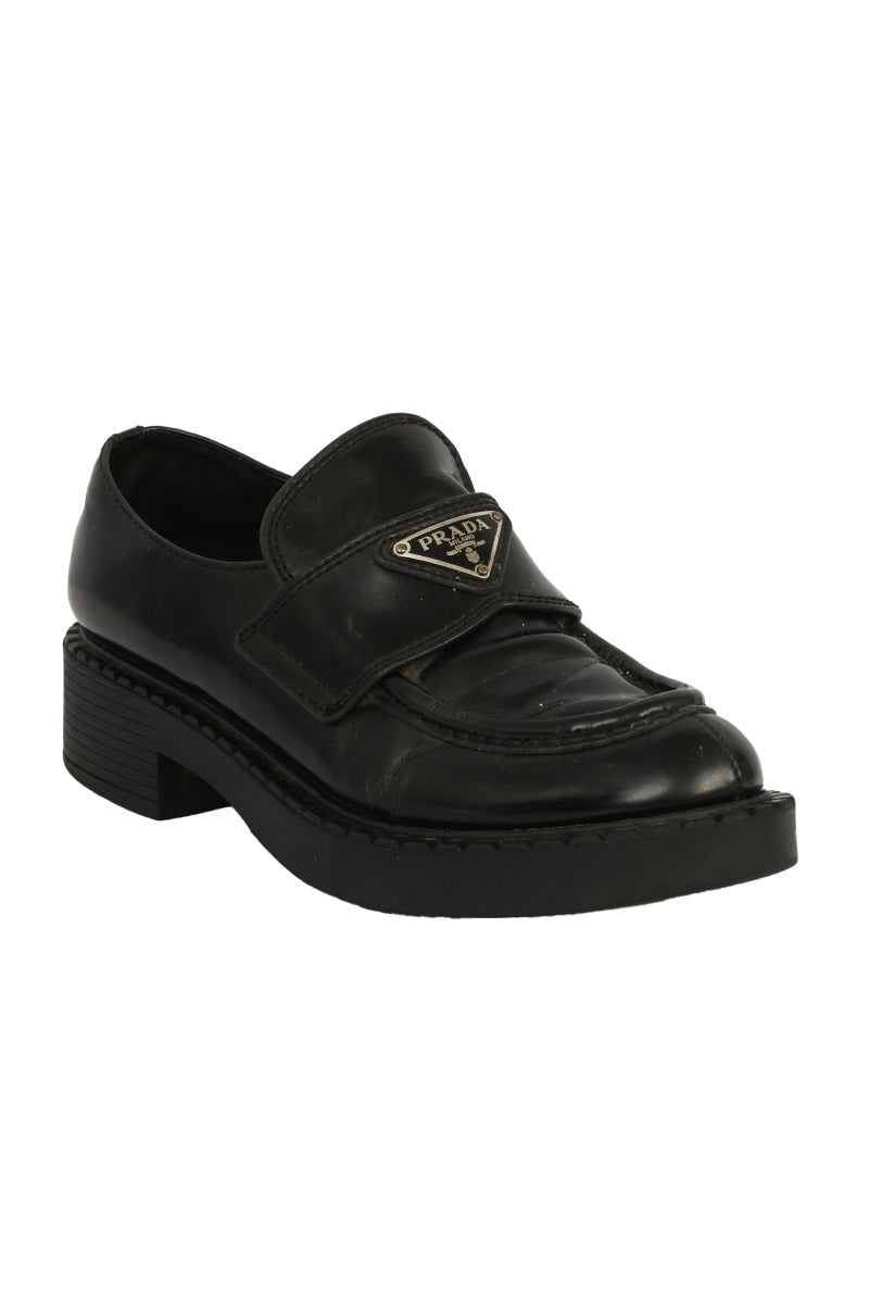 prada-size-39-black-brushed-leather-loafers