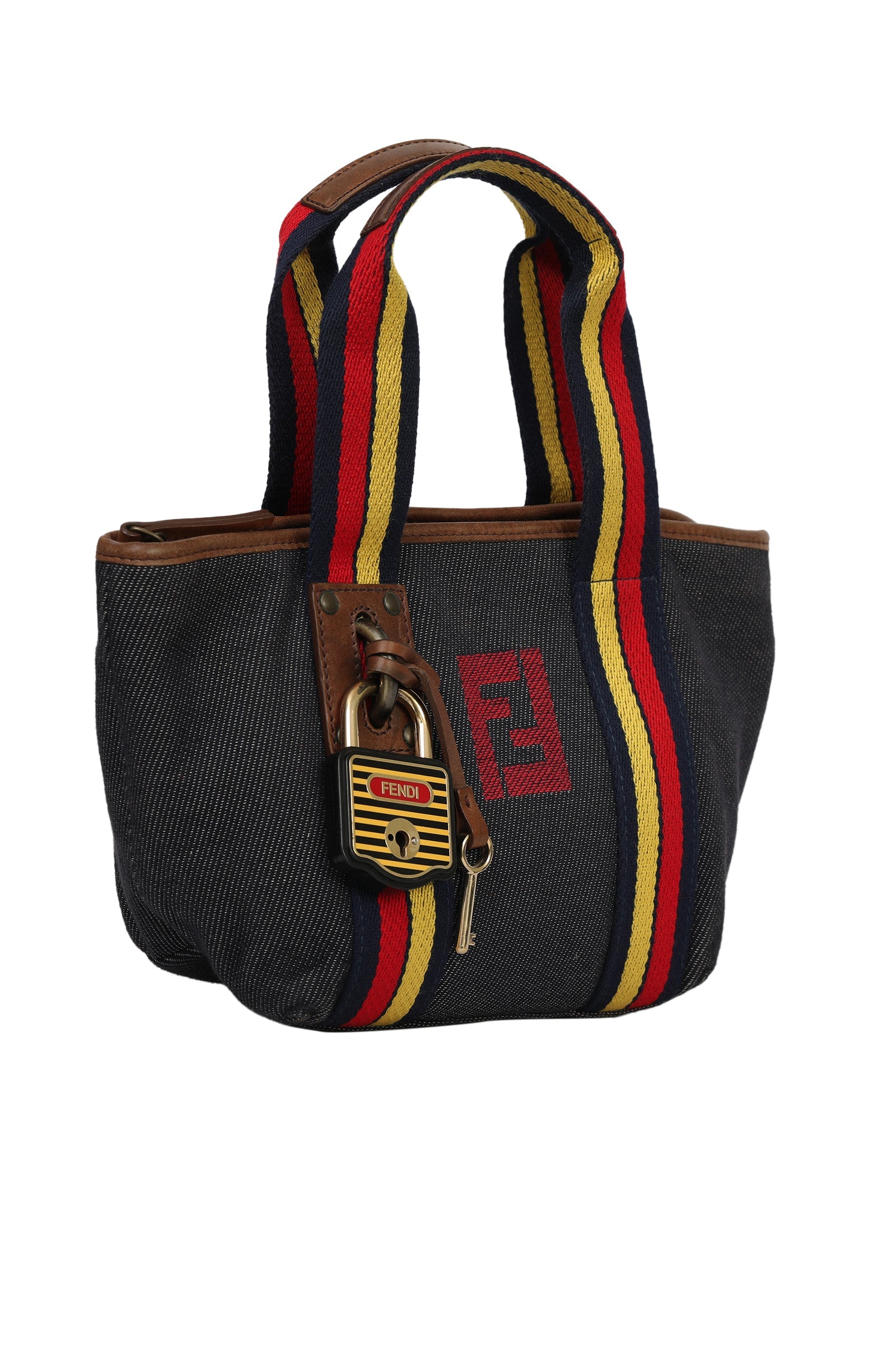Fendi Denim Canvas Mini Tote Bag