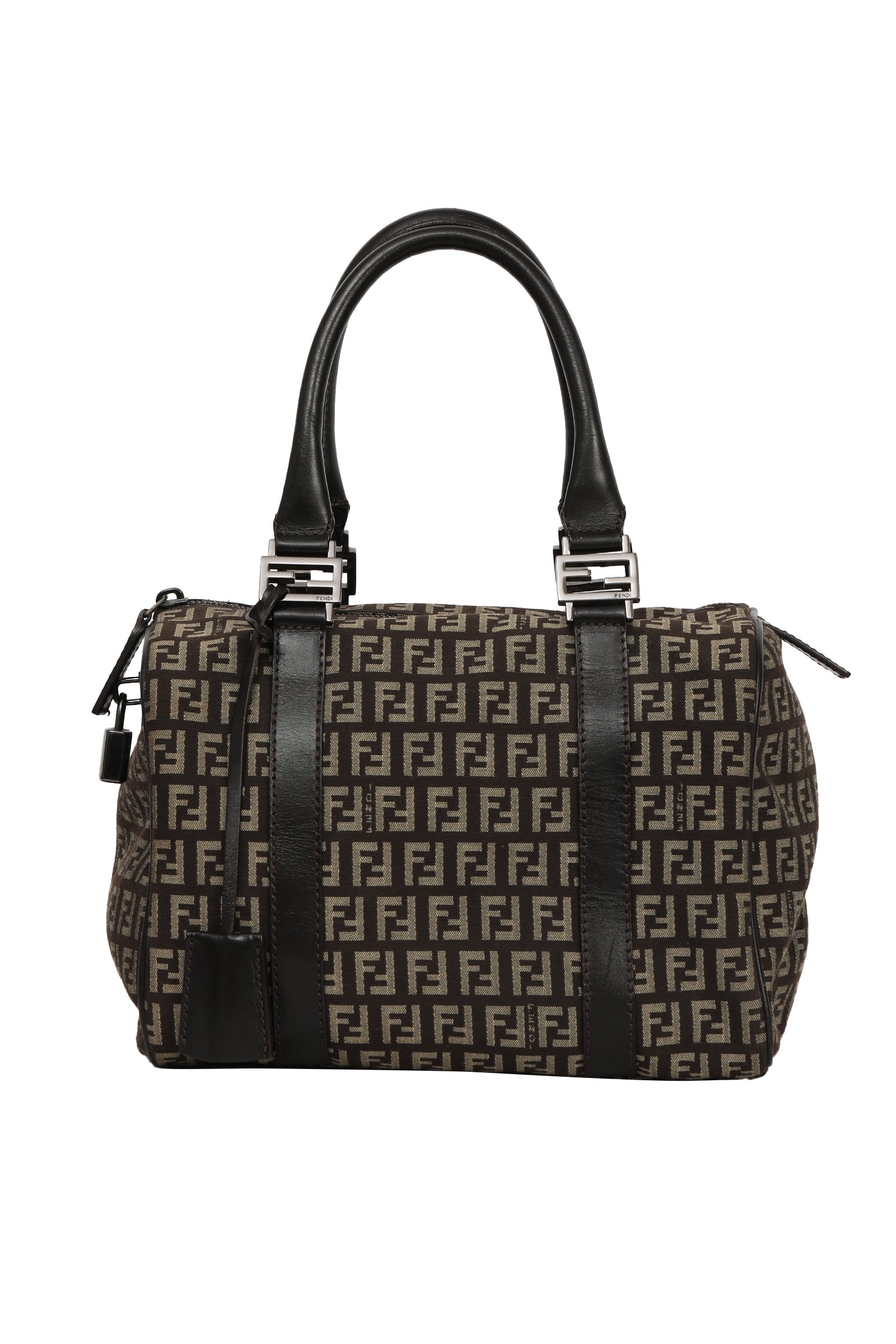 Fendi Zucca Brown Bowling Bag