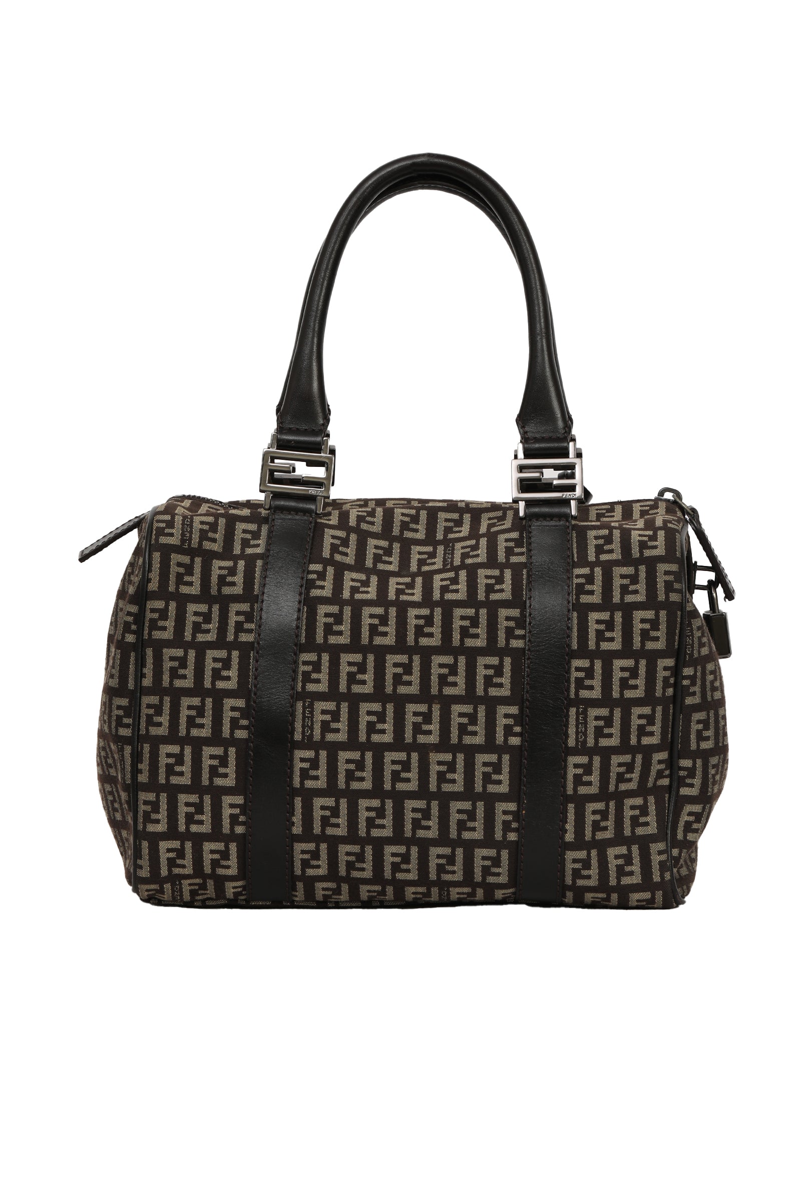 Fendi Zucca Brown Bowling Bag