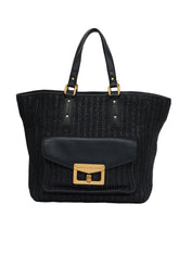 Marc Jacobs Raffia Blue Tote Bag