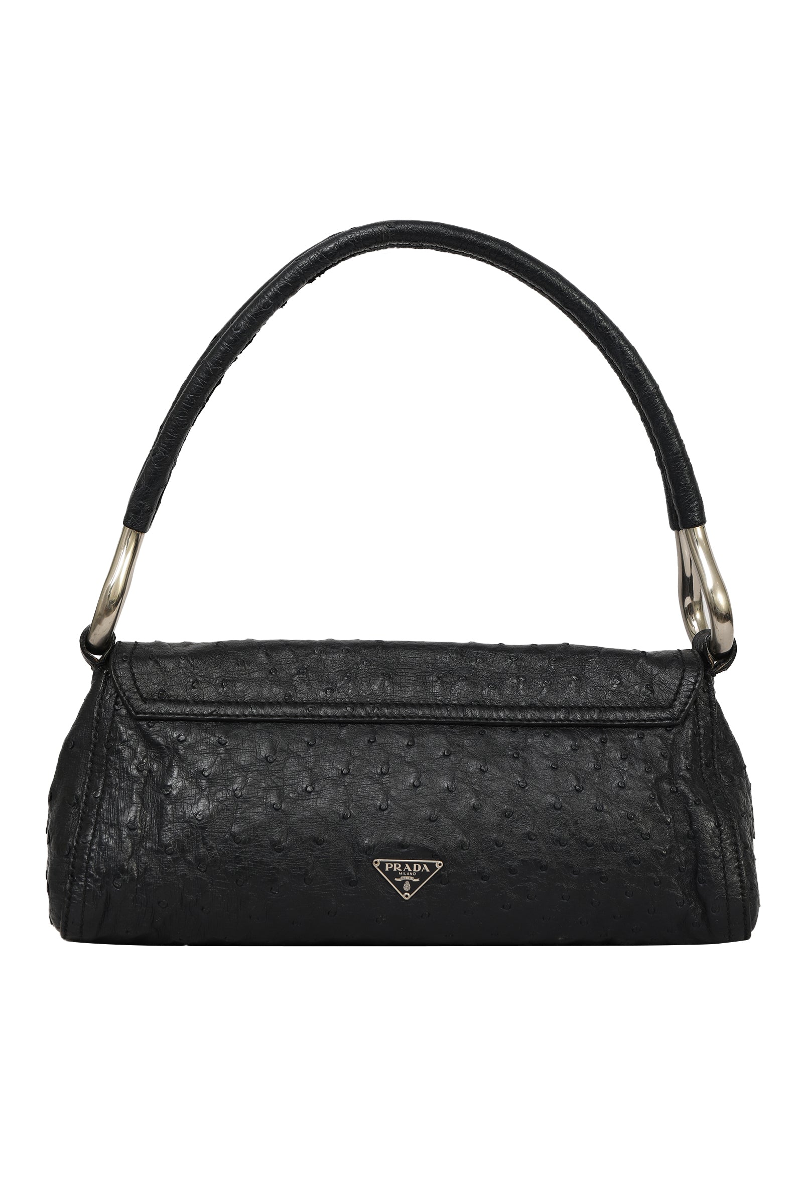 Prada Bijou Ostrich Leather Shoulder Bag