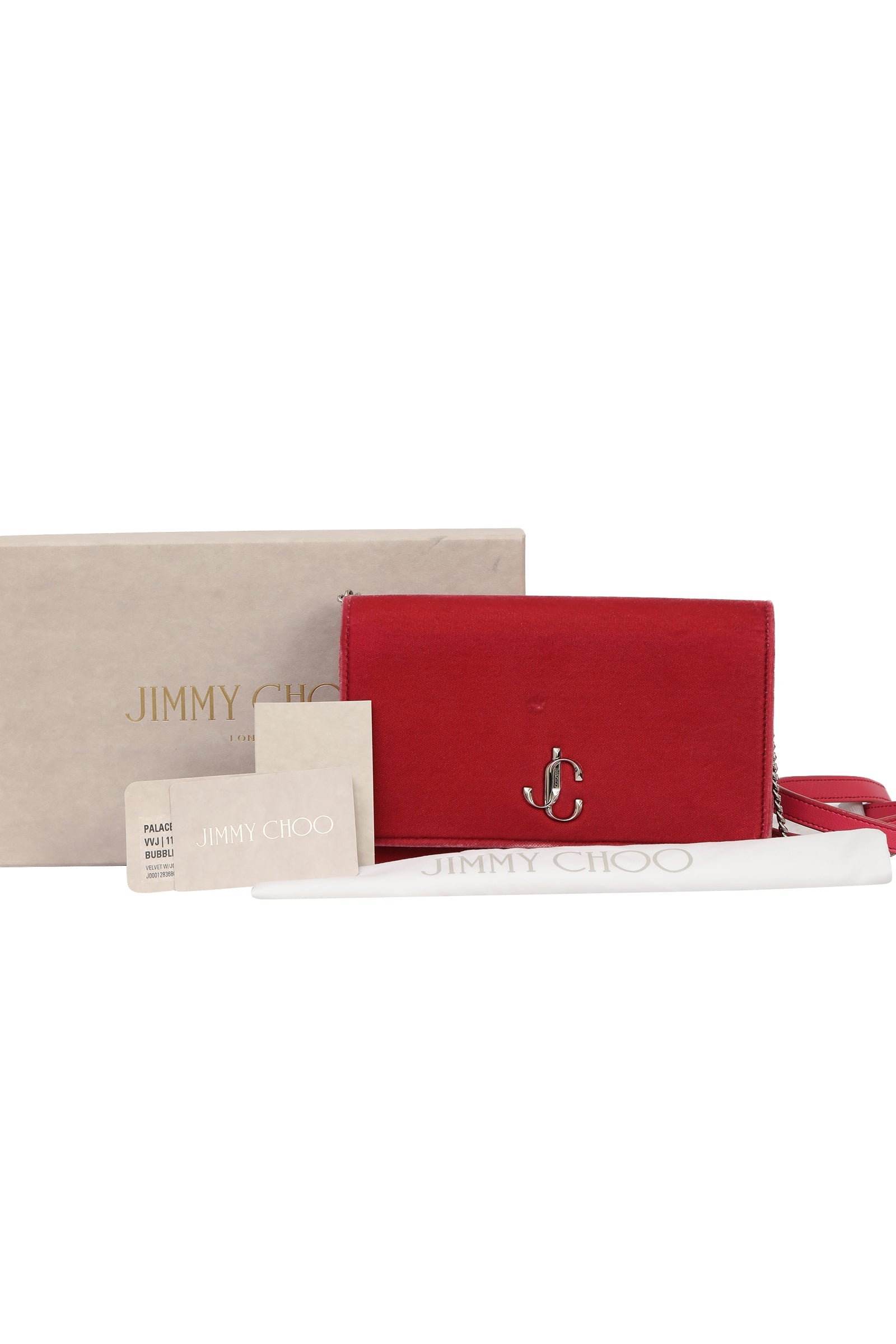 Jimmy Choo Velvet Palace Clutch Sling Bag