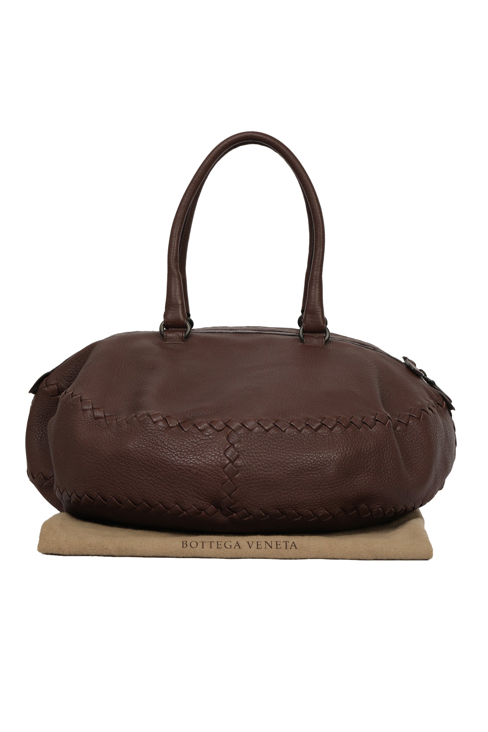 Bottega Veneta Cervo With Intrecciato Bowling Bag