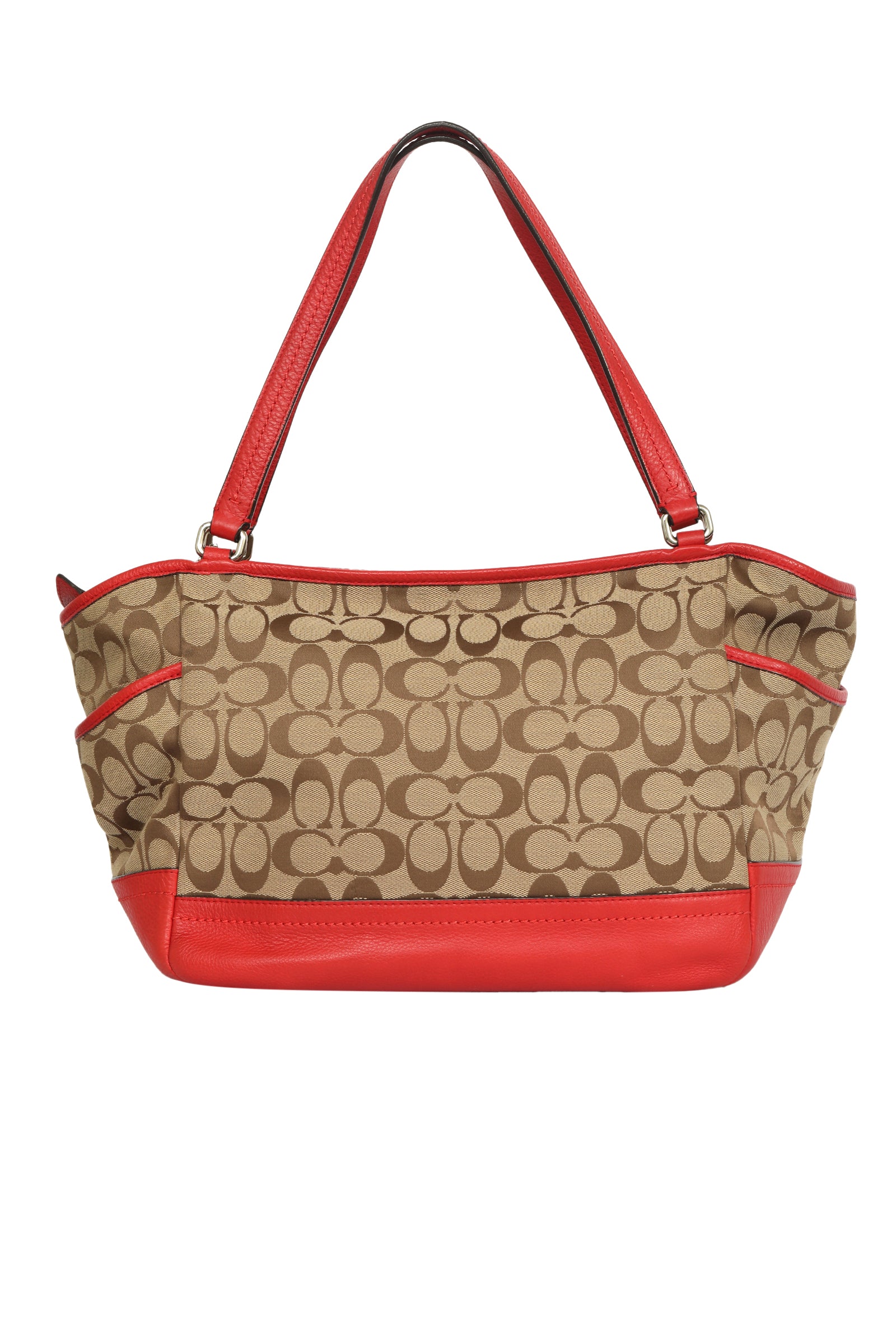 Coach Monogram Red Tote Bag