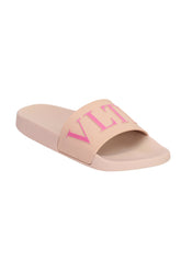 Valentino Garvani EU 40 Vltn Logo Pink Sliders