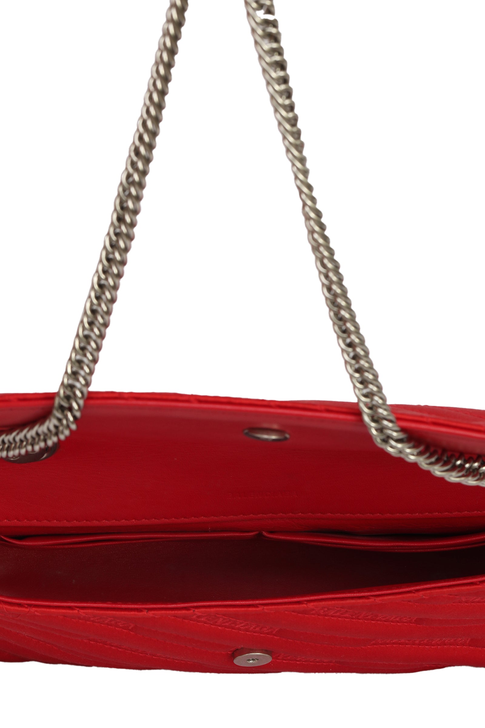 Balenciaga Jacquard Red Satin Quilted Cross Body Bag