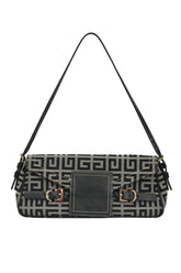 Givenchy Signature Canvas And Leather Flap Baguette Shoulder Bag