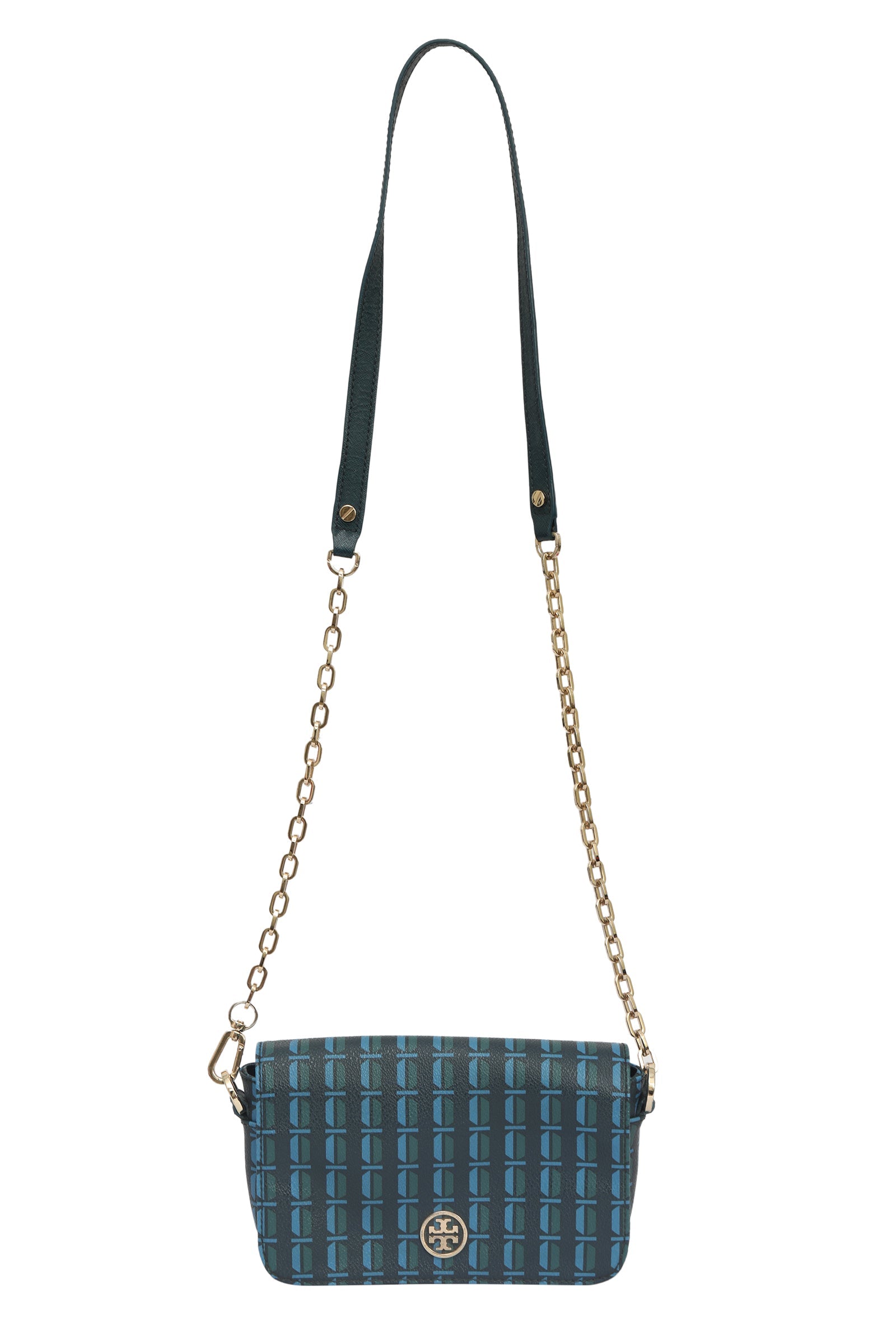 Tory Burch Blue Evening Chain Sling Bag