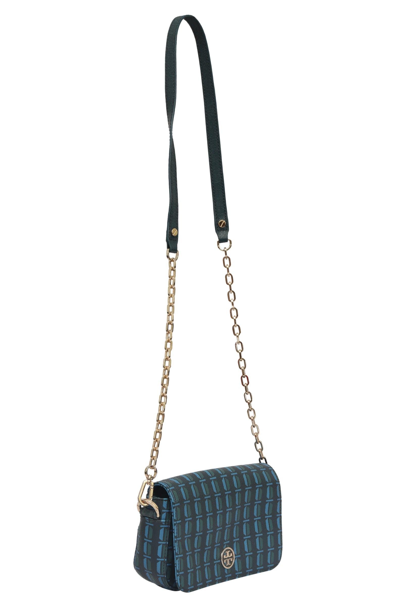 Tory Burch Blue Evening Chain Sling Bag