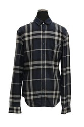 Burberry Size M Blue Checkered Shirt