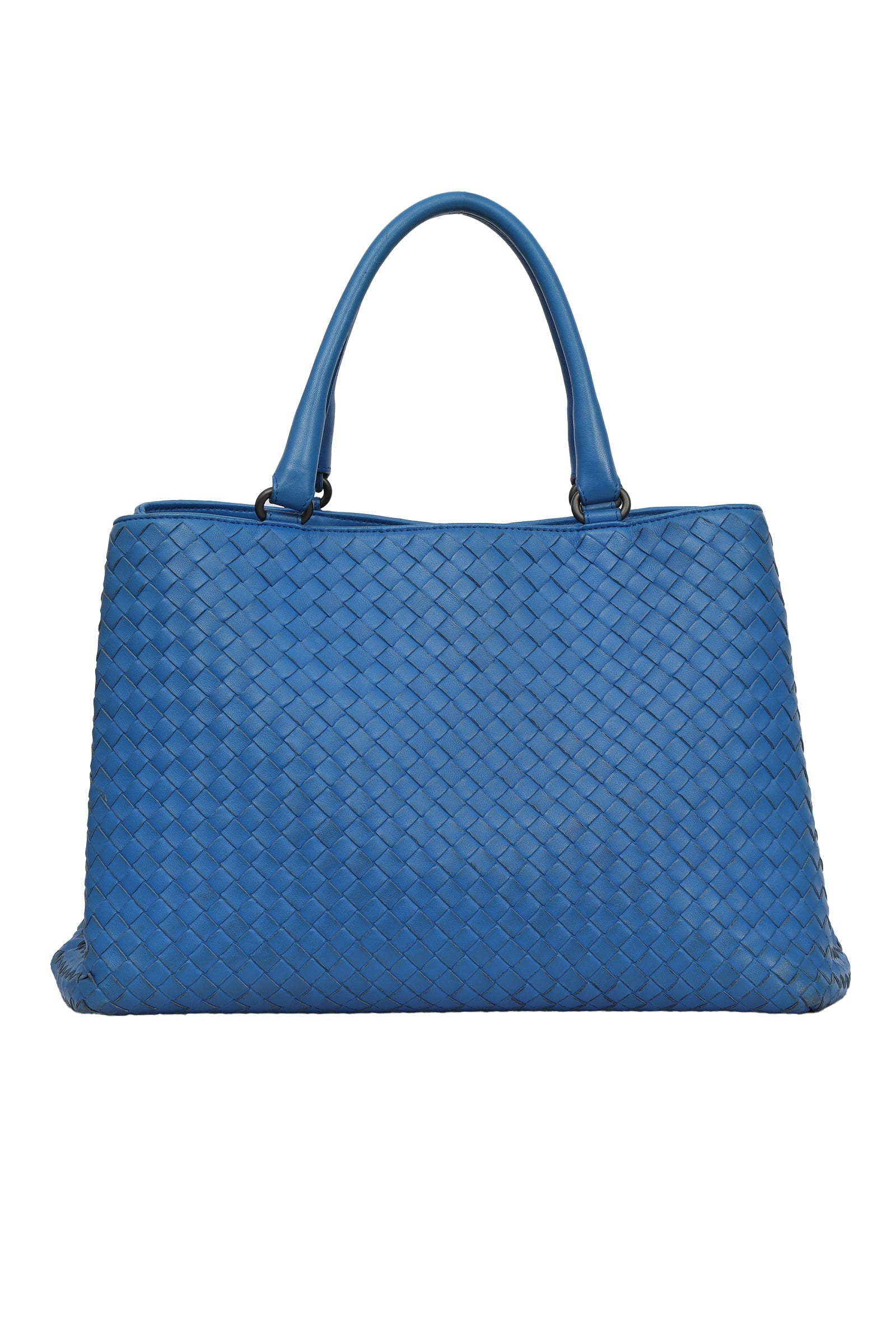Bottega Veneta Blue Intrecciato Tote Bag