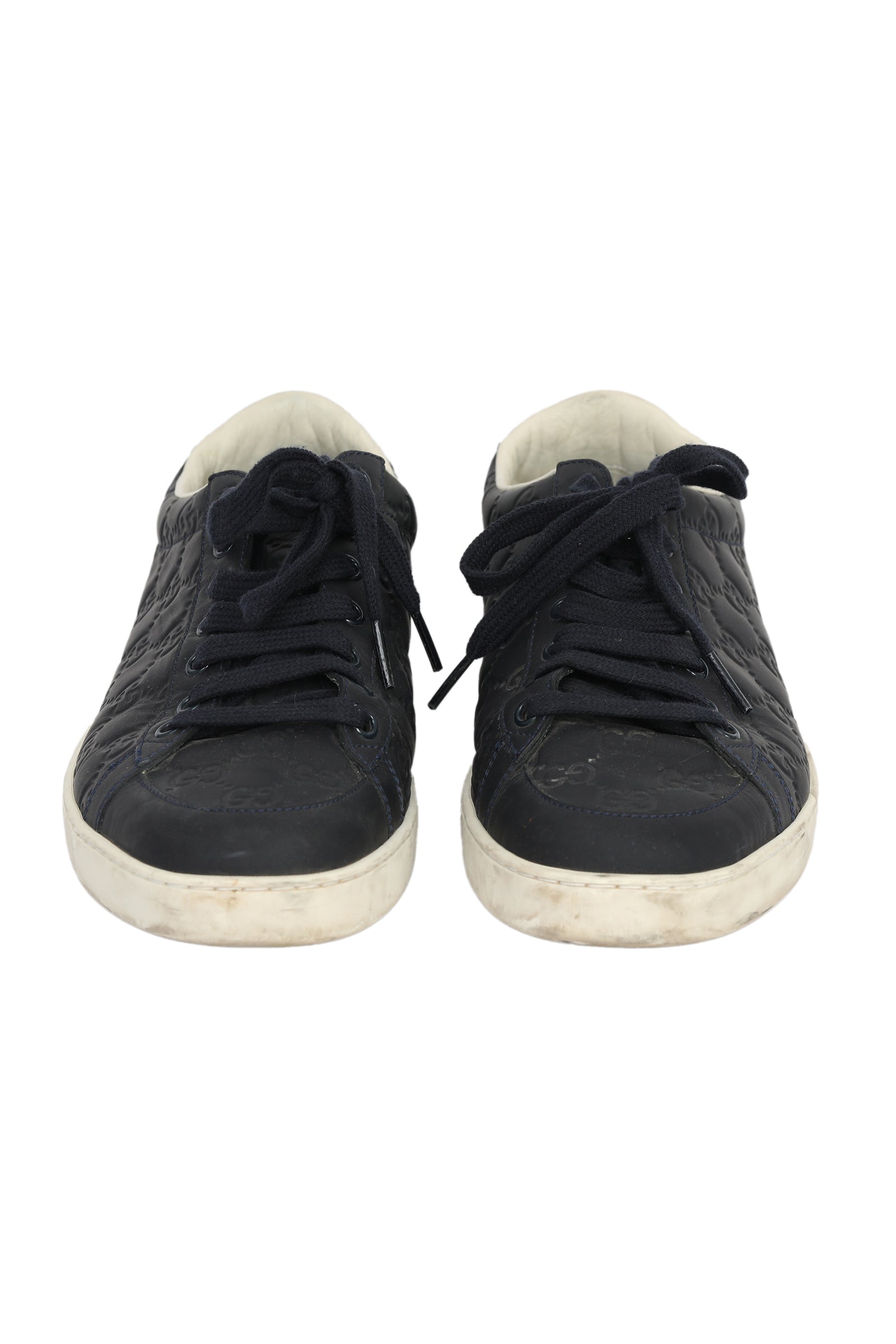 Gucci EU 39 Black Monogram Low Top Sneakers