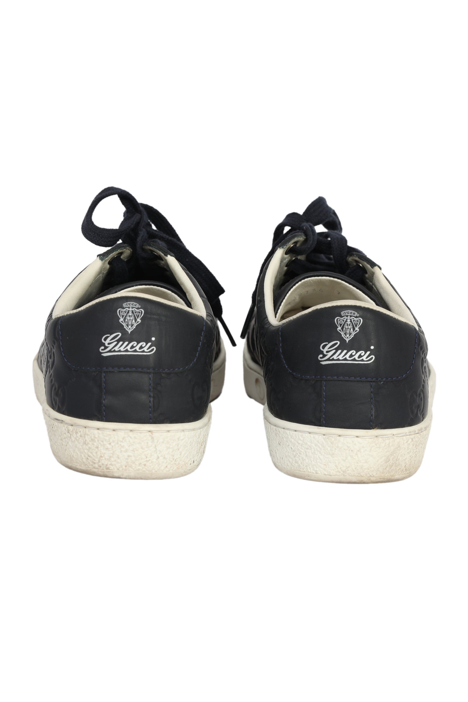 Gucci EU 39 Black Monogram Low Top Sneakers