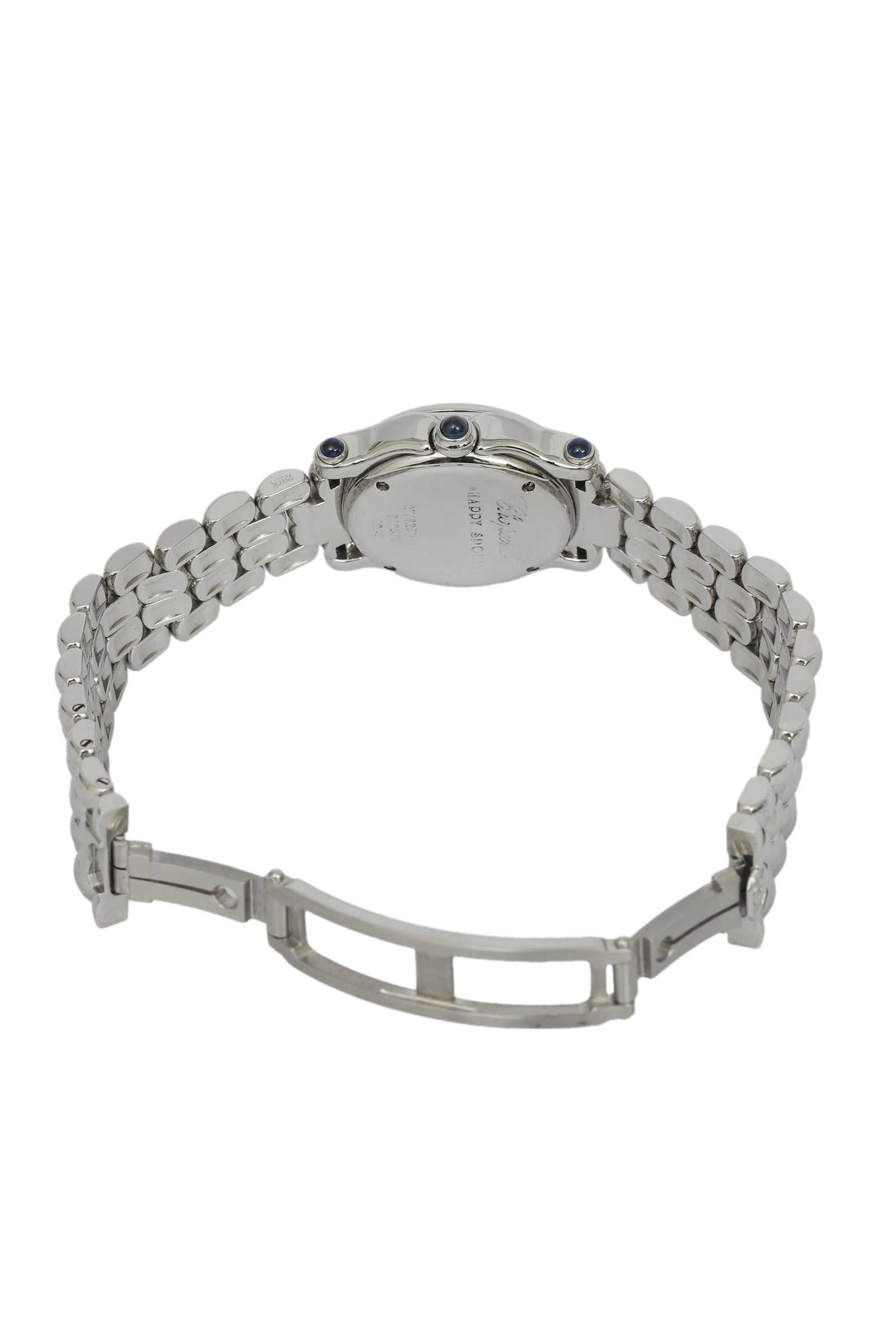Chopard 25 Mm The Happy Sport Diamond And Sapphire Watch