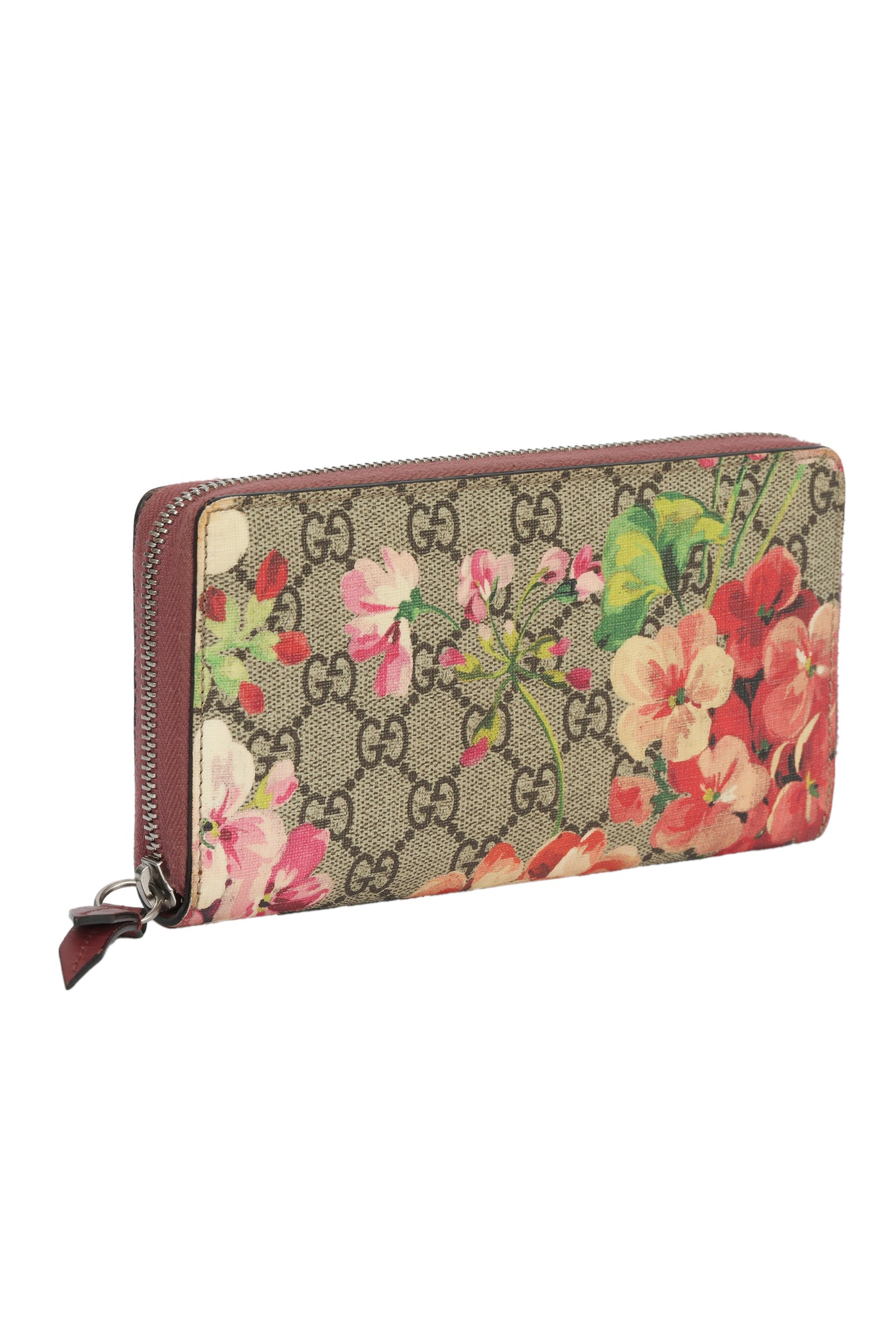 Gucci Gg Blooms Supreme Zip Around Wallet