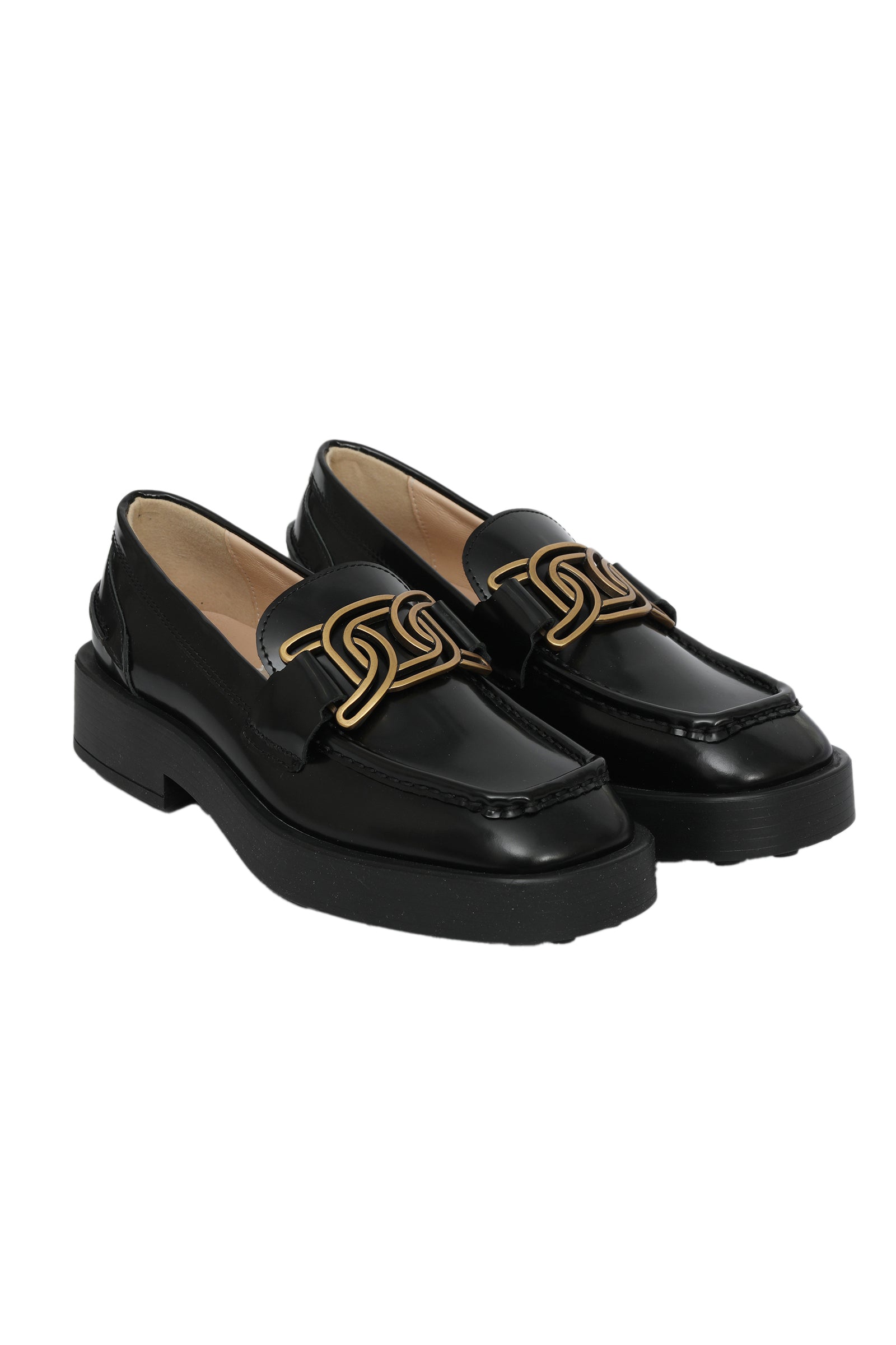 Tod'S EU 36 Logo Plaque Leather Loafers
