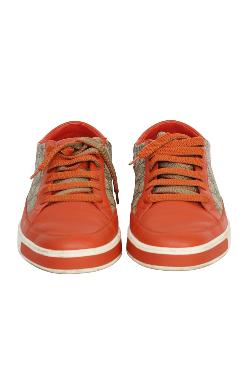 gucci-eu-43-orange-leather-low-trainers