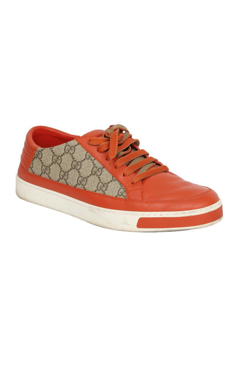 gucci-eu-43-orange-leather-low-trainers
