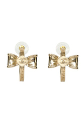 Chanel Bow Hoop Earrings
