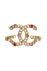 Chanel Pearl & Gem Cuff Bracelet