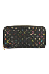 Louis Vuitton Multicolored Monogram Black Leather Long Wallet