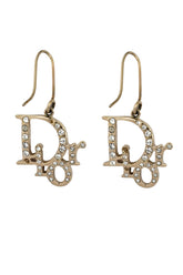 Christian Dior Oblique Silver Earrings